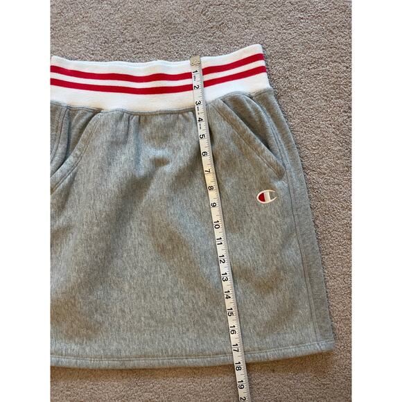 Champion Reverse Weave Fleece Mini Skirt Size S Gray Athleisure Tenniscore - Picture 7 of 7